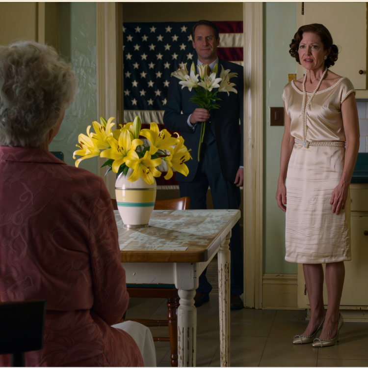 W Dzień Matki mój syn-milioner stanął w moich drzwiach z żółtymi kwiatami, spojrzał na mnie i zapytał bez ogródek: „Mamo, czy ci wystarczy 5000 dolarów, które Clara wysyła co miesiąc?”. Zakrztusiłam się słowami: „Synu, żyję z zasiłku kościelnego”. Wtedy pojawiła się moja synowa z zimnym uśmiechem, zapach jej perfum unosił się w powietrzu, dotknęła jego rękawa i powiedziała jedno zdanie, które sprawiło, że mój uśmiech zamarł.