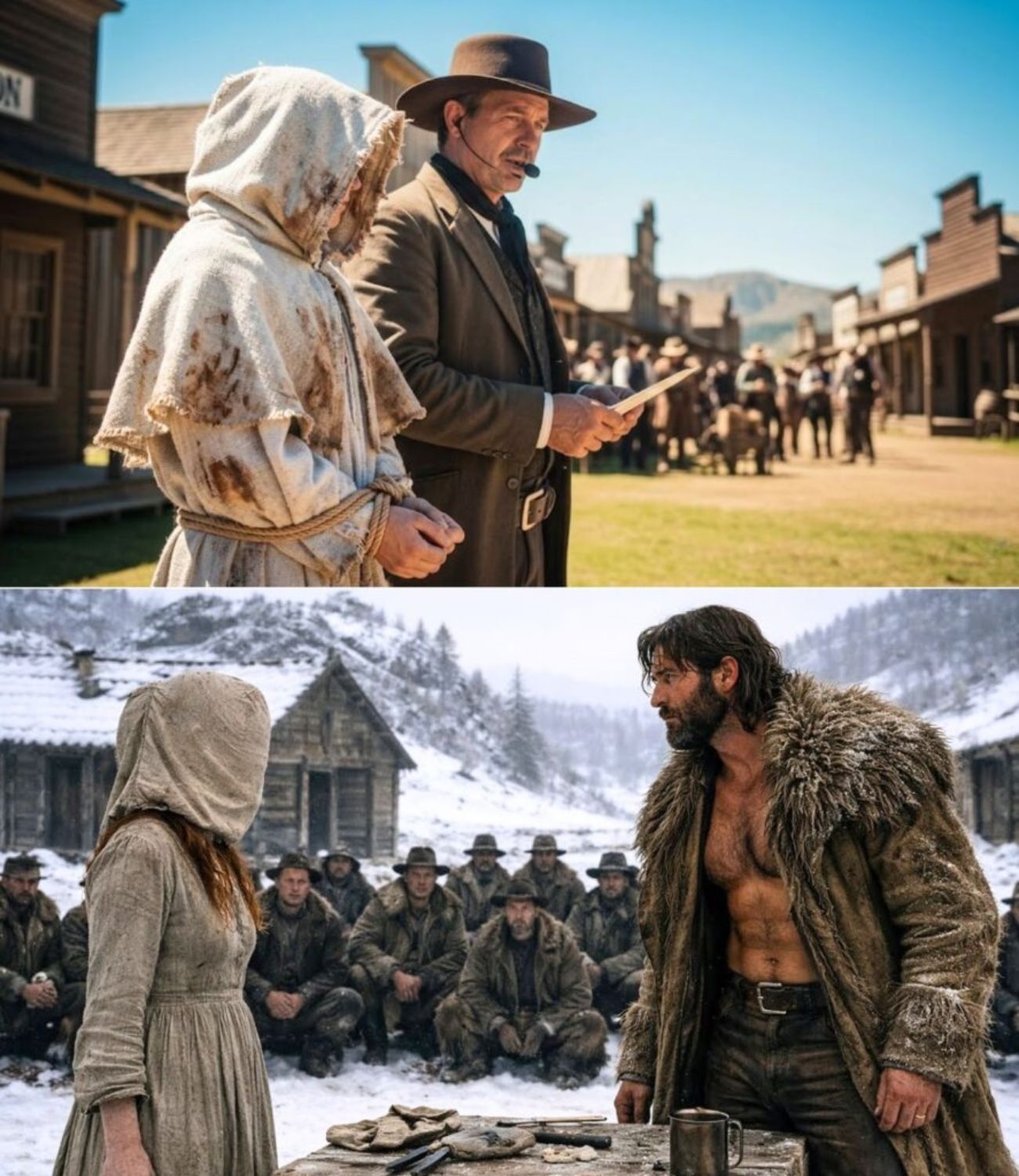 Biedny górnik zapłacił tylko 1 dolara za zakapturzoną kobietę — kiedy przemówiła, wiedział, że to ta jedyna