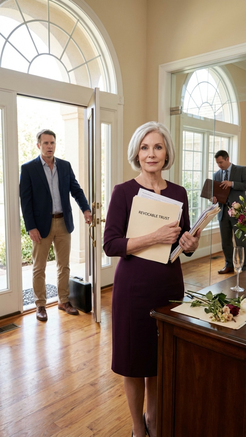 Na minha festa de 65 anos, transferi discretamente toda a herança multimilionária do meu marido para um fundo fiduciário, por precaução. Na manhã seguinte, o meu filho apareceu…