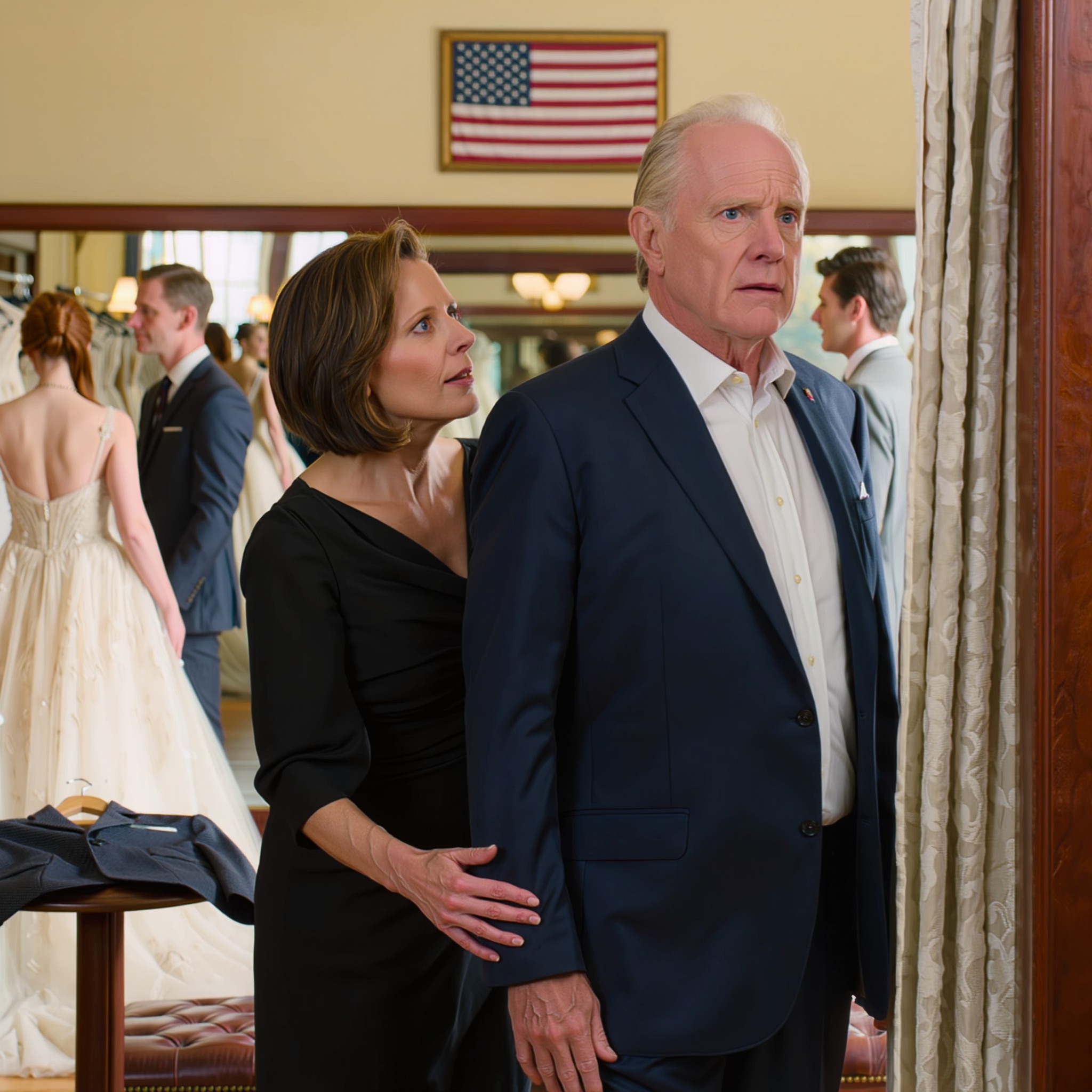 Na manhã do casamento da minha filha, o motorista da família abriu a bagageira e cobriu-me com um cobertor. “O que estás a fazer?”, sussurrei. «Senhor, por favor, esconda-se aqui. Não diga uma palavra. O senhor precisa de ver isto — confie em mim», disse. Minutos depois, o que vi através da pequena abertura deixou-me completamente imóvel.