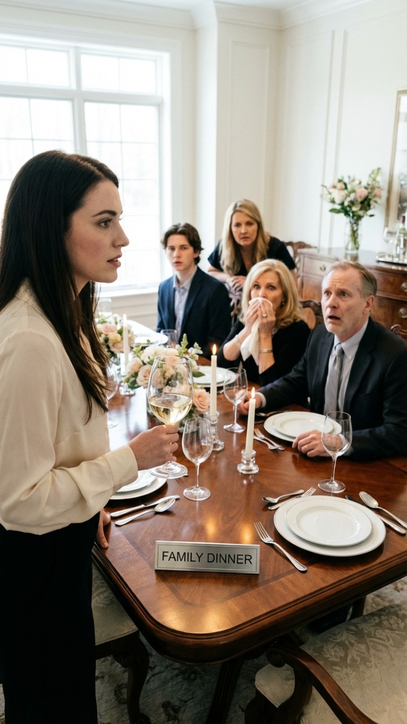 A mãe riu-se e disse: “Tu não fazes parte desta família.” Levantei o meu copo e respondi: “Perfeito. Então não peça dinheiro.” O rosto dela fechou-se. O papá parecia atônito. O silêncio sepulcral tomou conta do ambiente…