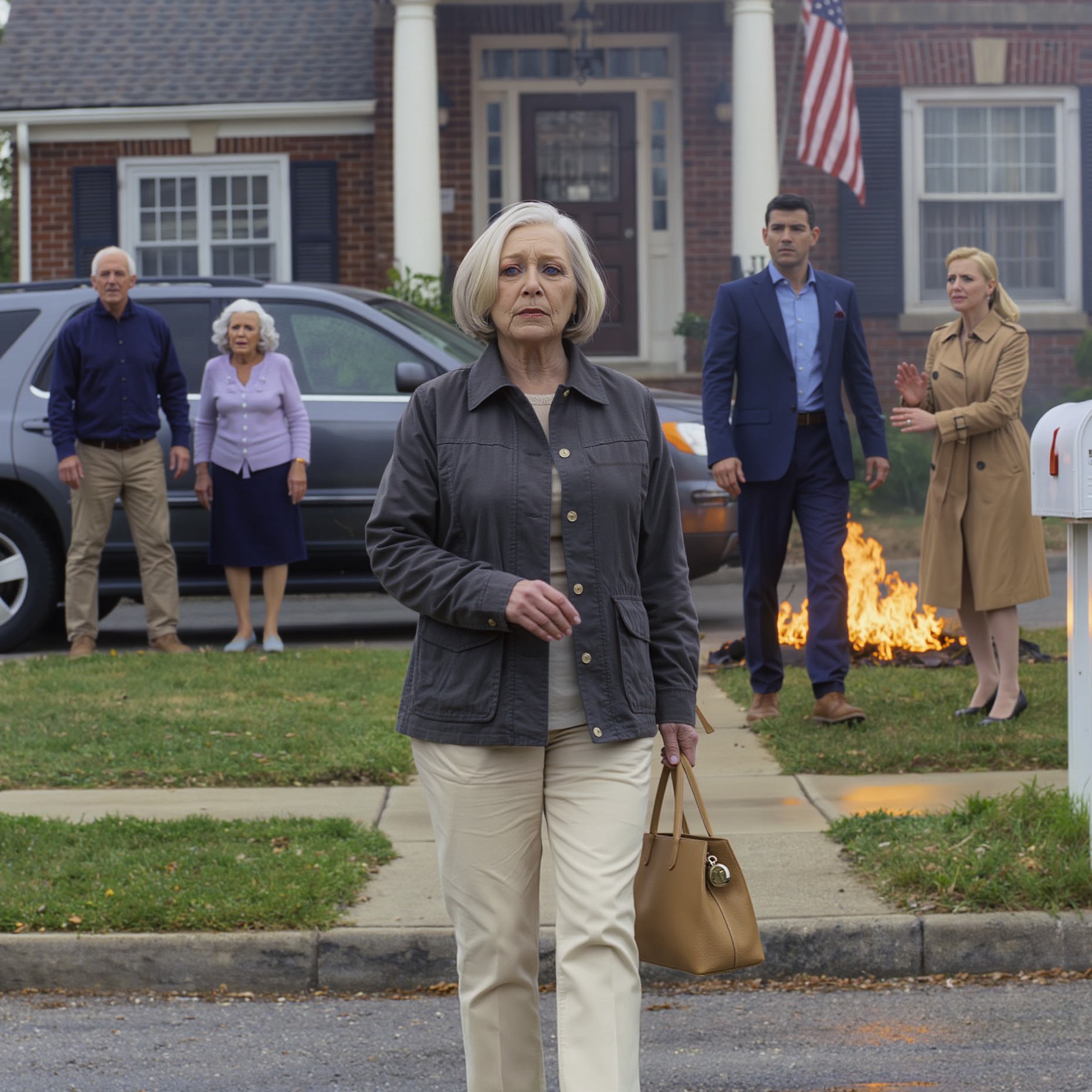 Acordei depois de seis meses em coma. O meu filho disse: “Mãe, dei a tua casa aos meus sogros. Pensávamos que não ias sobreviver”. A sua mulher acrescentou: “Vai ter de encontrar outro lugar para morar.” Saí em silêncio. Três horas depois, quando regressaram, as fechaduras tinham sido trocadas e todos os seus pertences estavam a arder no jardim da frente…