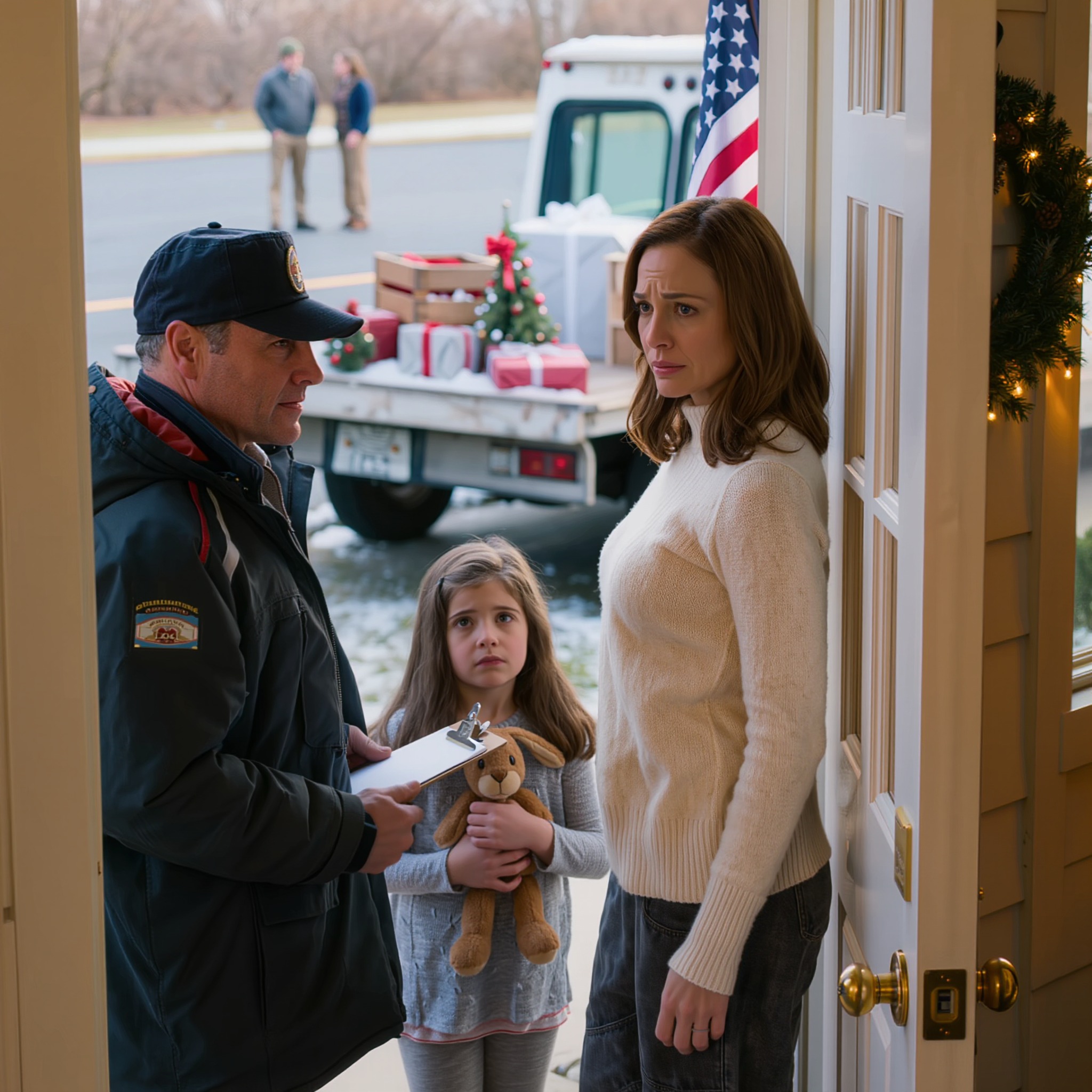 Na véspera de Natal, o meu pai disse: “Os presentes são para as crianças para quem planeámos — a sua filha pode ficar de fora desta vez.” A minha filha permaneceu em silêncio, com lágrimas nos olhos. Eu simplesmente respondi: “Está bem. Pode ficar com os seus presentes.” Na manhã seguinte, o estafeta bateu à porta e perguntou: “Pode confirmar o cancelamento?”.