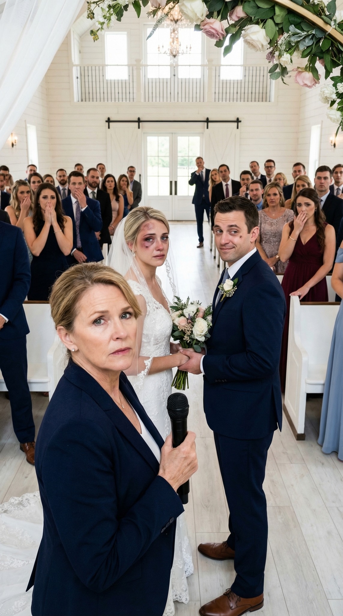 No dia do casamento da minha filha, ela caminhou até ao altar com um hematoma escondido sob a maquilhagem. Então, o noivo sorriu e disse: “Ela precisava de aprender uma lição”. A sala inteira riu. O meu coração, não. Naquele momento, deixei de ser uma mãe