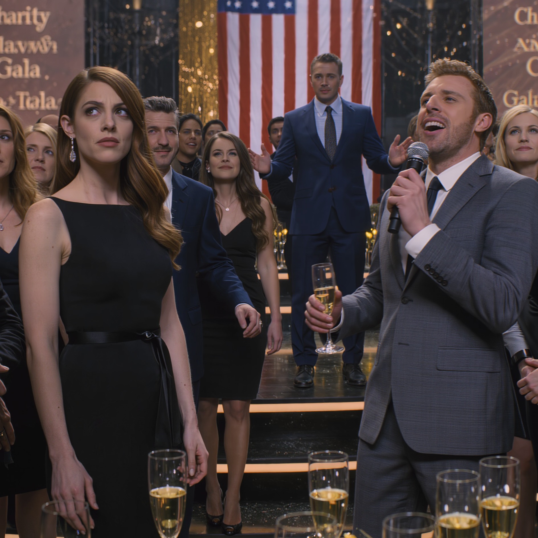 Na festa de final de ano da empresa, o meu marido humilhou-me à frente de toda a gente com uma piada que achava hilariante. “Quem quer aturar a minha mulher por uma noite?”, disse, rindo. “Lance inicial: cinco dólares.” Esperava que todos na sala entrassem na brincadeira. Mas quando entrei no salão de baile, tudo mudou…