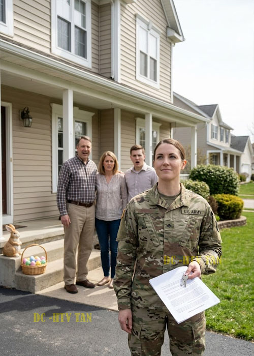 Enquanto eu estava a servir em Okinawa, o meu pai vendeu a minha casa para pagar ao meu irmão caloteiro. Quando voltei para casa, estavam na varanda a rir: “Agora estás sem-abrigo.” Eu apenas sorri. “O que é tão engraçado?”, retorquiram. Eu disse: “A casa que vocês venderam era, na verdade…”