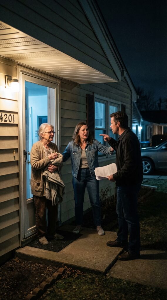 Mój brat powiedział, że to „tylko dom”. Ale dla mojej matki to była jedyna rzecz, jaką zostawił po sobie mój zmarły ojciec. „Podpisz papiery albo uciekaj!” – krzyknął, podczas gdy ona drżąc stała w drzwiach, nie mając dokąd uciec. Nigdy nie sądziłem, że chciwość może przybrać formę twarzy mojego brata – aż do nocy, kiedy zmusił naszą matkę do wyjścia na ulicę. A to był dopiero początek.