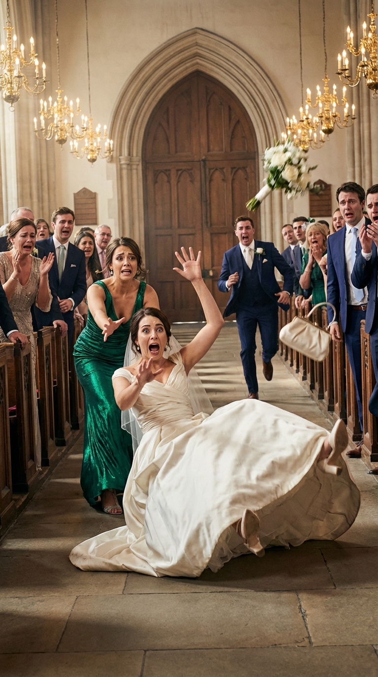 Moja matka kazała mi sfingować upadek na własnym ślubie — to, co wyjawiła w karetce, uratowało mi życie