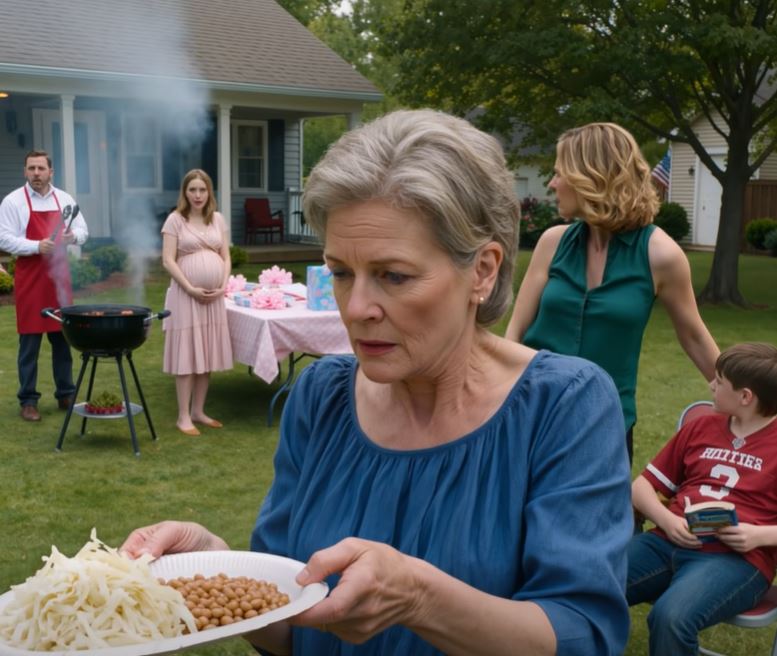 Na manhã do baby shower da minha netinha, num subúrbio perto de Columbus, a minha nora enviou-me uma mensagem a pedir para não chegar cedo e depois colocou um cartaz a dizer para eu usar a entrada lateral, como se eu fosse uma ajudante na organização,