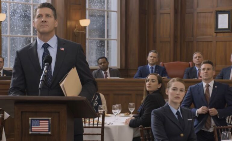 O meu pai estava de pé no baile de gala do Dia dos Veteranos, segurando uma pasta de papel castanho e dizendo a toda a gente que eu tinha fingido a minha carreira na Força Aérea para receber o subsídio de doença. Então, o agente federal olhou por cima do seu