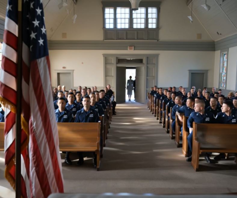 A minha irmã mandou uma mensagem: “Vais usar isto no teu casamento?” Mas entrei vestido de branco. Quatro estrelas no ombro. Duzentos SEALs levantaram-se e alguém gritou: “Almirante a postos!”