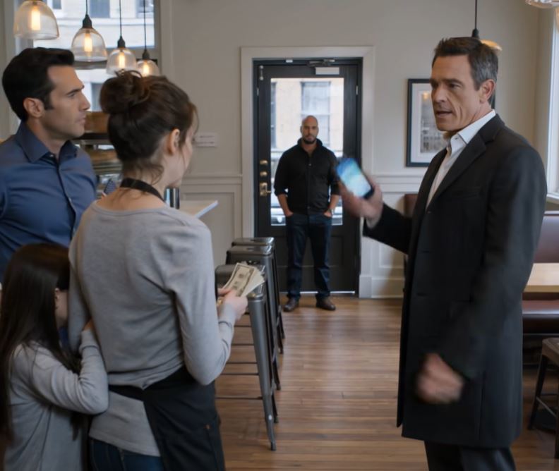 “A minha mãe trabalha tanto, mas o patrão ainda não lhe paga”, disse a pequena. Na mesa de canto, o bilionário Jonathan Reed olhou para o balcão e ficou imóvel.