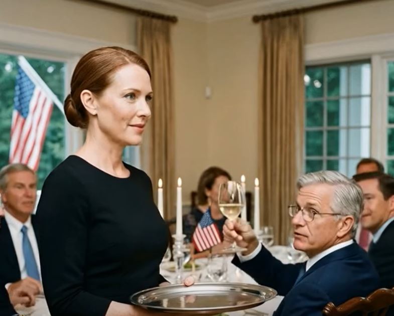 Na festa de aniversário do meu filho, ele apresentou-me ao chefe como “a nossa governanta”, depois riu-se e acrescentou: “Só a deixamos ficar por pena, mas ela é ótima a limpar”. Todos os que estavam na sala se viraram para mim, esperando que eu protestasse.