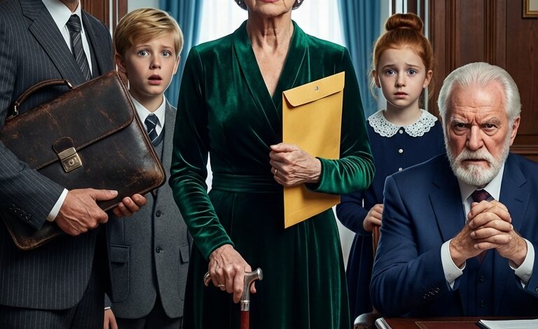 Podczas czytania testamentu usłyszałem, jak mój syn mówi: „W końcu możemy podzielić się 8 milionami dolarów mamy”, i cała sala wybuchnęła śmiechem. Potem otworzyłem laską drzwi kancelarii prawniczej, patrząc, jak wszystkie twarze bledną i zastygają w bezruchu, a gdy tylko położyłem kopertę w dłoni na stole, nikt nie odważył się już wspomnieć o „swojej części”.