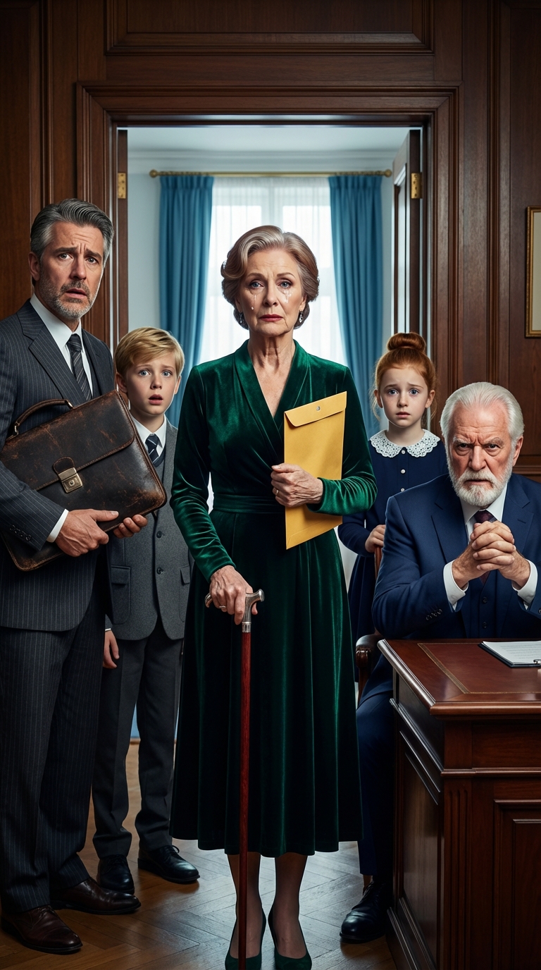 Podczas czytania testamentu usłyszałem, jak mój syn mówi: „W końcu możemy podzielić się 8 milionami dolarów mamy”, i cała sala wybuchnęła śmiechem. Potem otworzyłem laską drzwi kancelarii prawniczej, patrząc, jak wszystkie twarze bledną i zastygają w bezruchu, a gdy tylko położyłem kopertę w dłoni na stole, nikt nie odważył się już wspomnieć o „swojej części”.