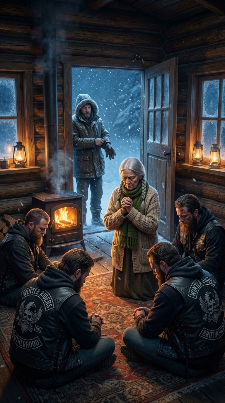 78-letnia wdowa mieszkająca samotnie w górach Wyoming udzieliła schronienia zasypanemu śniegiem gangowi motocyklowemu na jedną desperacką noc, ale ich ciche działanie następnego ranka rozwiało najczarniejsze plotki krążące w miasteczku.