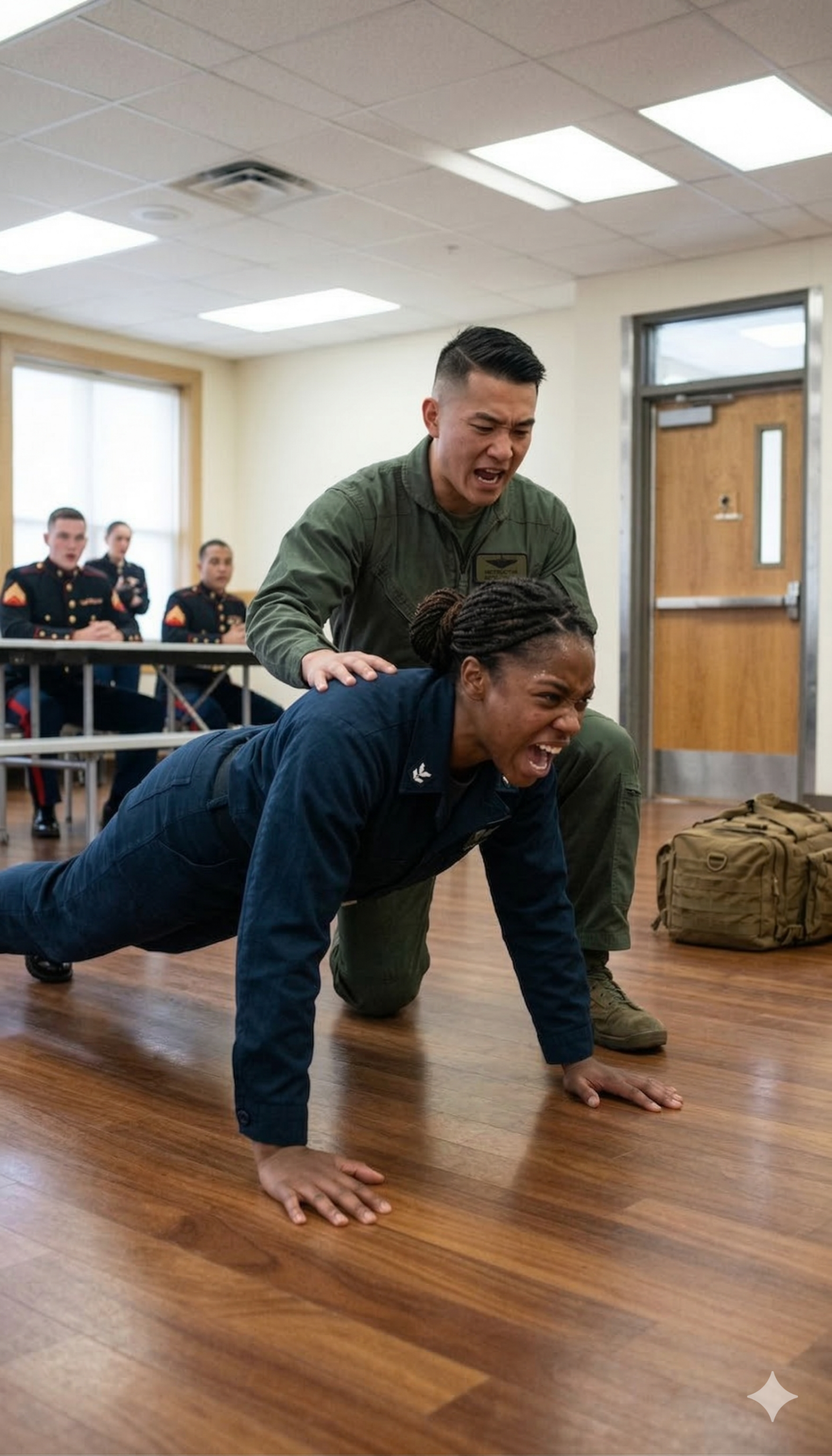 „Wynoś się stąd”. Marine wepchnęła ją do stołówki — nieświadoma, że ​​ma wyższą rangę niż wszyscy, którzy to oglądali…