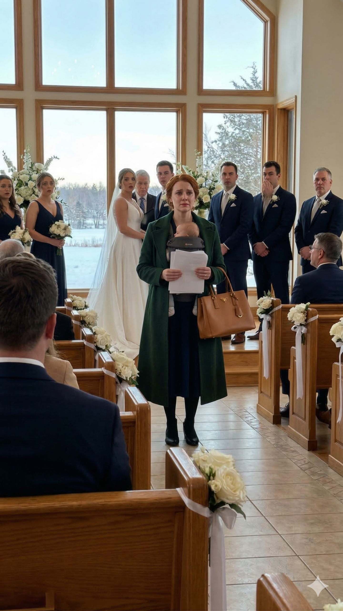 Sześć tygodni po tym, jak mój mąż porzucił mnie i nasze nowo narodzone dziecko w brutalnej śnieżycy, poszłam prosto na jego ślub. Nie byłam tam, żeby błagać czy tłumaczyć – trzymałam w rękach to, o czym nigdy nie marzył, że będę posiadać. W chwili, gdy to zobaczył, jego twarz zbladła i w końcu zrozumiał, że zostawienie nas było najgorszym błędem w jego życiu.