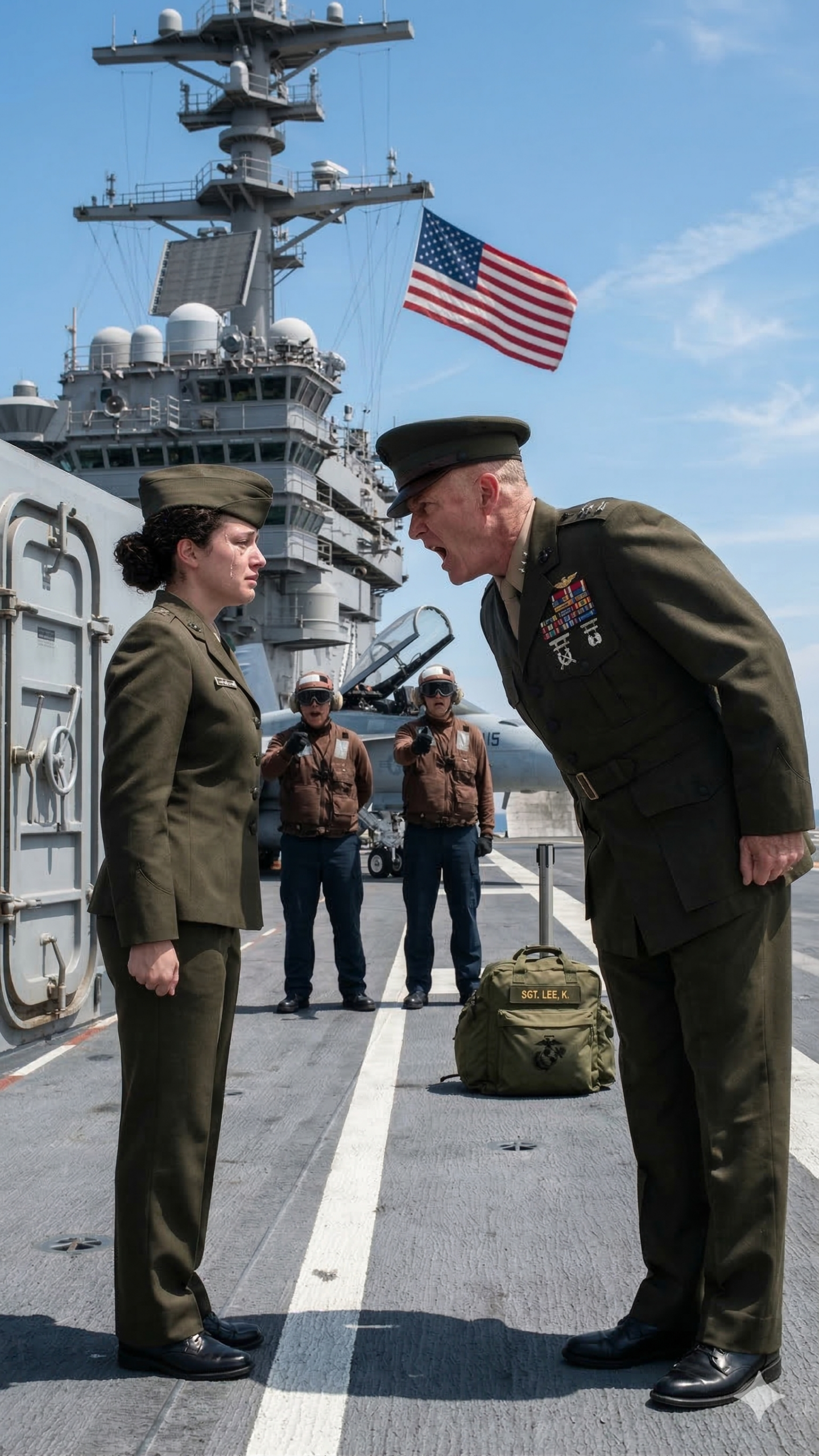 Admirał SEAL żartobliwie zapytał o jej stopień, po czym zamarł, gdy odpowiedziała: „Dowódca floty”.