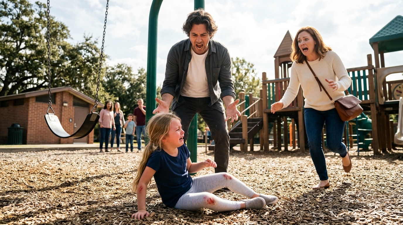 Mój szwagier zepchnął moje dziecko z huśtawki, żeby jego dzieci mogły się pobawić, ale nie wiedział…
