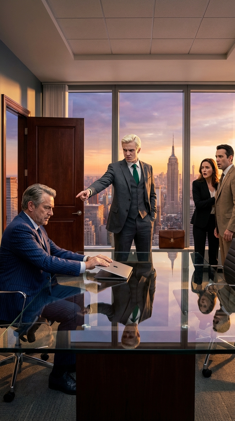 JESTEŚ ZWOLNIONY I ZOSTAW LAPTOPA – POWIEDZIAŁ SYN PREZESA. WRAŻLIŁEM GO. – JASNE, ALE SPRAWDŹ NAKLEJKĘ NA SPÓD. – ODKLEJAŁ JĄ. – WŁASNOŚĆ TAJNEGO SYSTEMU NSA. – JEGO TWARZ ZBLAŁA, GDY WPADLI AGENCI FEDERALNI.