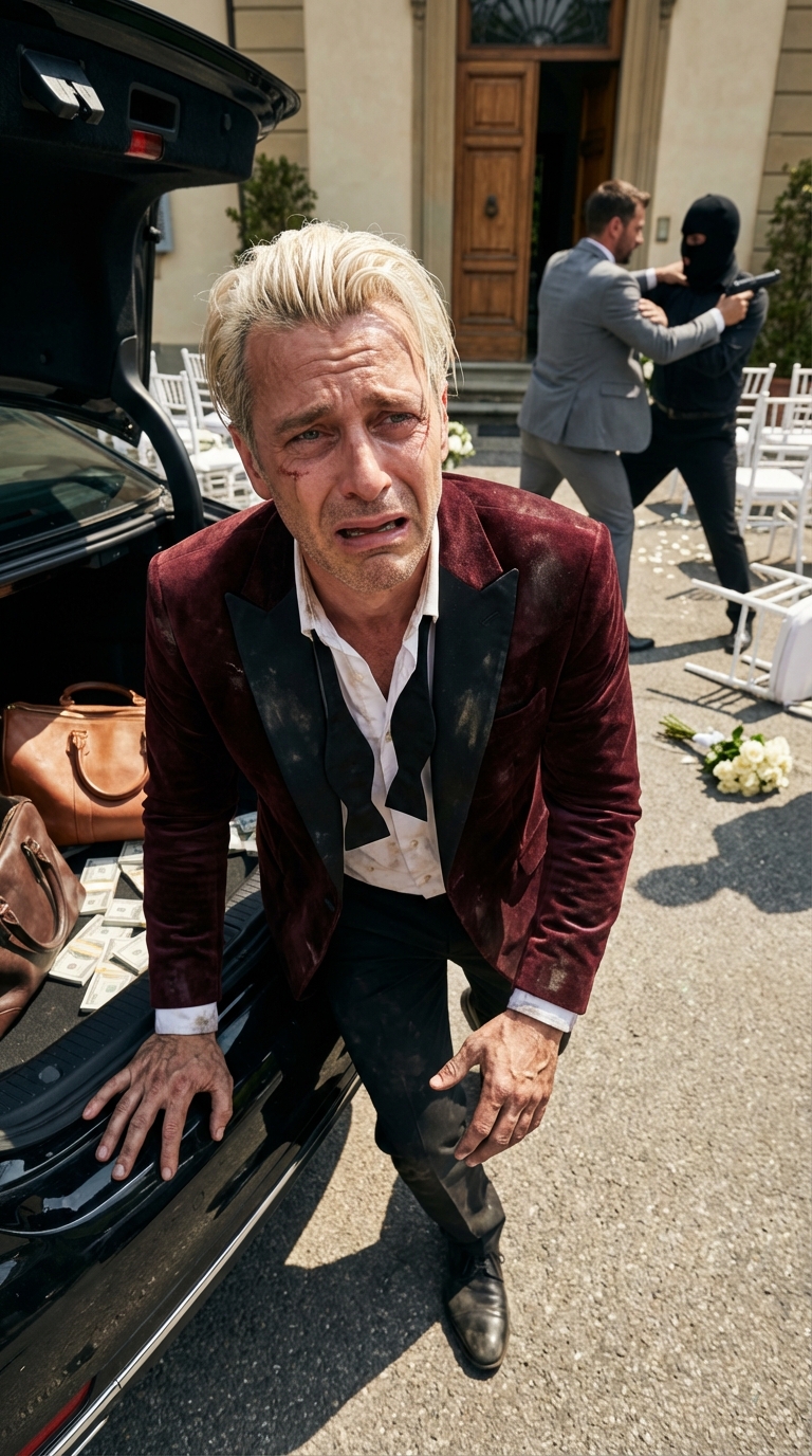 Rankiem w dniu ślubu mojej córki, nasz rodzinny kierowca nagle wepchnął mnie do bagażnika i zatrzasnął go z hukiem. „Co ty, do cholery, robisz?!”. Wrzasnąłem, kopiąc w metal. Jego głos był napięty i stanowczy: „Proszę pana, schowaj się. Ani słowa. Musi pan to zobaczyć… zaufaj mi”. Kilka minut później wyjrzałem przez wąską szparę – i krew zamarzła mi w żyłach. Ktokolwiek był na zewnątrz, nie powinien tu być… a zbliżał się coraz bardziej.