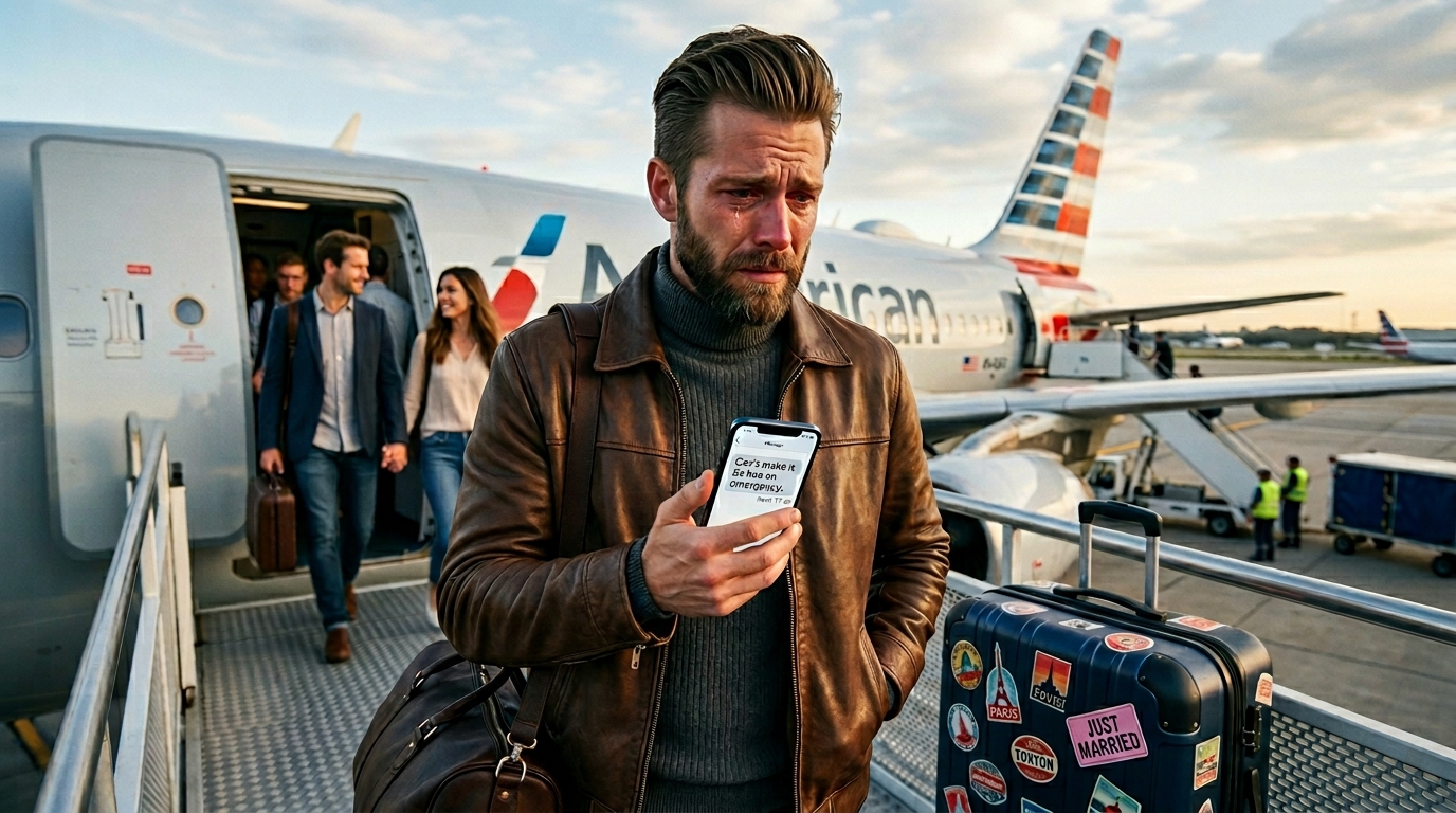 Podczas gdy czekałem na lotnisku na naszą podróż poślubną, zadzwoniła moja żona i powiedziała, że…