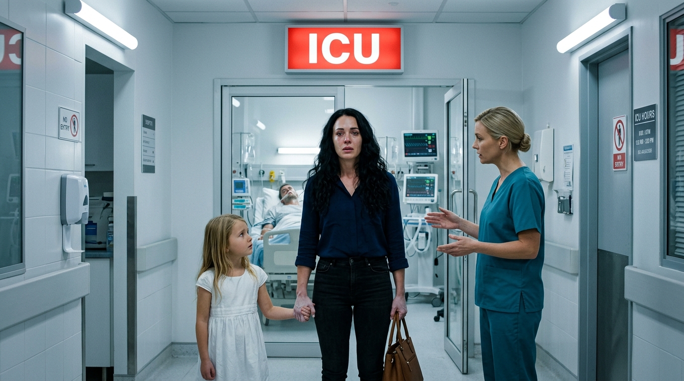 Mój mąż nagle zemdlał i został przewieziony na OIOM. W szpitalu pielęgniarka zatrzymała mnie i powiedziała: „Proszę… natychmiast przywieźć tu córkę”. Nie rozumiejąc dlaczego, wzięłam zdenerwowaną córkę za rękę i weszłam do sali. To, co tam zobaczyliśmy, odebrało mi mowę.