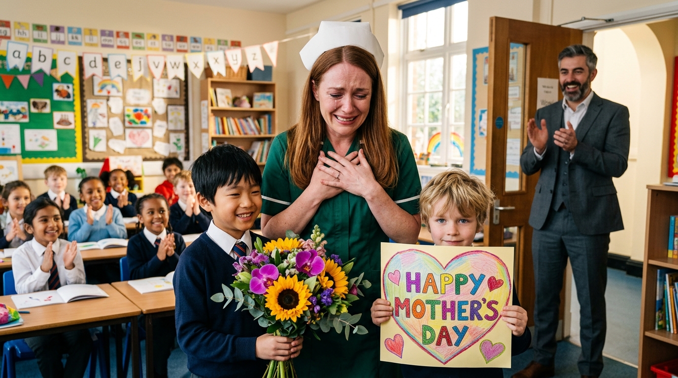 BLIŹNIAKI MILIARDERA ZAPROSIŁY POKOJÓWKĘ NA DZIEŃ MATKI — TO, CO ZOBACZYŁ, POZBAWIŁO GO MOWY