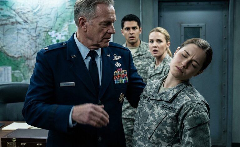 „Zaatakowałeś jedyną osobę, która mogła uratować tę bazę – a teraz twój własny głos jest jedyną rzeczą, która może powstrzymać rakiety”. Bezwzględny generał uderzył w twarz milczącą analityczkę cybernetyczną… po czym zdał sobie sprawę, że jest ich ostatnią nadzieją.