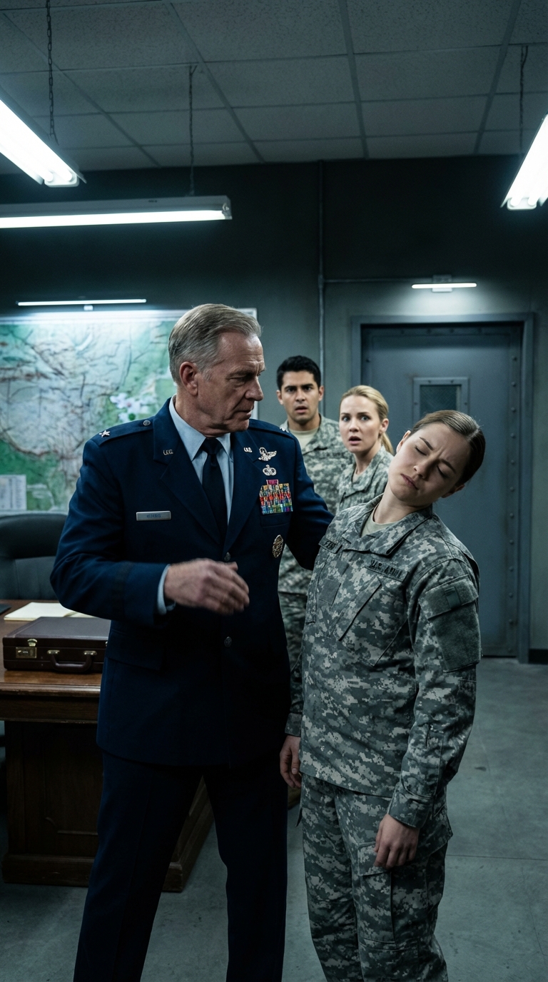 „Zaatakowałeś jedyną osobę, która mogła uratować tę bazę – a teraz twój własny głos jest jedyną rzeczą, która może powstrzymać rakiety”. Bezwzględny generał uderzył w twarz milczącą analityczkę cybernetyczną… po czym zdał sobie sprawę, że jest ich ostatnią nadzieją.