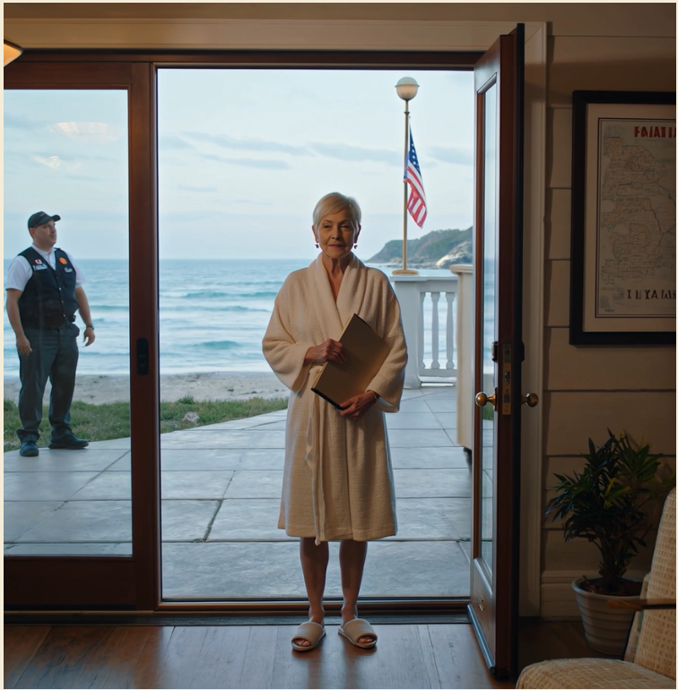 Relaksowałem się w moim domku na plaży w Santa Barbara, gdy o 5 rano włączył się alarm. Strażnik powiedział: „Pani synowa przyjechała z przeprowadzką. Mówi, że jest właścicielką domu”. Uśmiechnąłem się: „Wpuść ją… wpuść ją. Zaraz czeka ją niespodzianka…”