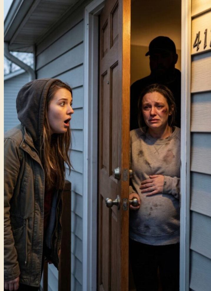 „Po latach milczenia stałam u drzwi mojej siostry bliźniaczki, z drżącym palcem na dzwonku. Kiedy drzwi się otworzyły, zaparło mi dech w piersiach – oto była, obejmując spuchnięty brzuch, z ciemnymi siniakami na bladej skórze. »Nie pytaj«, wyszeptała, a łzy popłynęły jej po policzkach. Nagle za nią przesunął się cień i krew zastygła mi w żyłach. Nie tylko odnalazłam siostrę… Wkroczyłam w jej koszmar.”