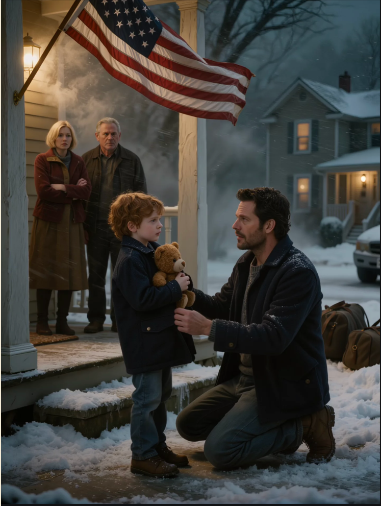 O 23:00 podczas zamieci w Wisconsin mój sześcioletni synek uderzył w półkę, a szklane trofeum roztrzaskało się – wtedy mama syknęła: „Powinien ponieść konsekwencje”, a ojciec warknął: „Wynoś się. Spakuj się natychmiast”. Przy -15 stopniach wichury zabrali mi kluczyk i zatrzasnęli drzwi. Pojechałem na komisariat, żeby się ogrzać, nie wyobrażając sobie, że o wschodzie słońca zapuka do mnie pracownik socjalny – i że historia naszej rodziny zmieni się na zawsze.