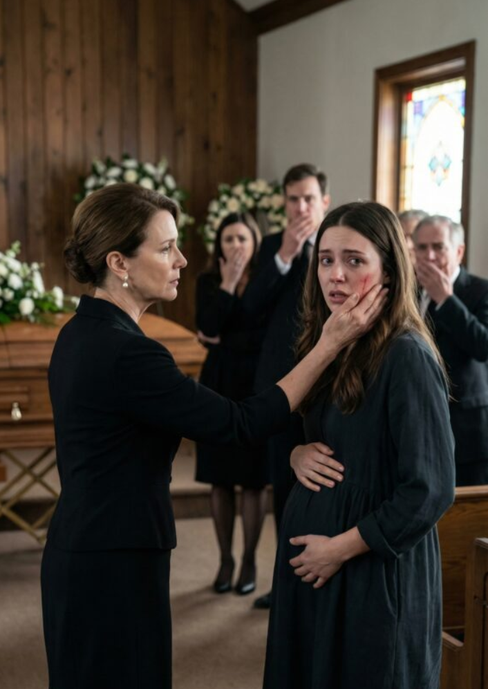 Kadzidło na pogrzebie taty jeszcze nie zgasło, gdy macocha pochyliła się, muskając ustami moje ucho. „Nic nie dostaniesz”. Zamarłam – aż uniosła długopis i na oczach wszystkich podpisała wszystko swoim dzieciom. Wtedy uśmiechnęła się jak nóż. „Wyciągnij ją stąd”. Czyjeś ręce szarpnęły mnie. Pięść uderzyła mnie w żebra. Skuliłam się, ściskając brzuch, czując smak krwi. Roześmiała się. „Ciąża? Nie mój problem”. Wyszłam z domu kulejąc z siniakami… i z czymś, czego się nie spodziewała. Wkrótce to, co do niej wróciło, nie tylko bolało – to sprawiło, że zaczęła błagać.