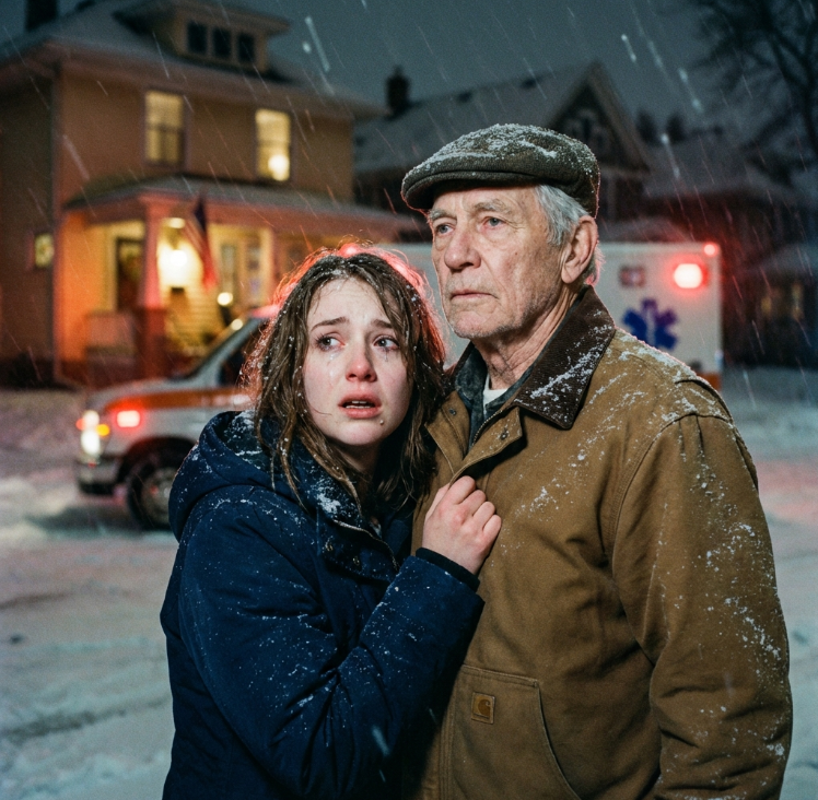 Zatrzasnęli drzwi i powiedzieli: „Zabierz swojego bezużytecznego ojca i wyjdź”, a dźwięk przekręcanego zamka był głośniejszy niż wiatr. Śnieg szczypał mnie w policzki, gdy ciaśniej otulałam dziadka płaszczem i schodziłam z niego po schodach werandy. Szczerze myślałam, że to był nasz najgorszy moment… dopóki nie pochylił się i nie wyszeptał czegoś w burzę, co sprawiło, że ścisnęło mnie w żołądku.