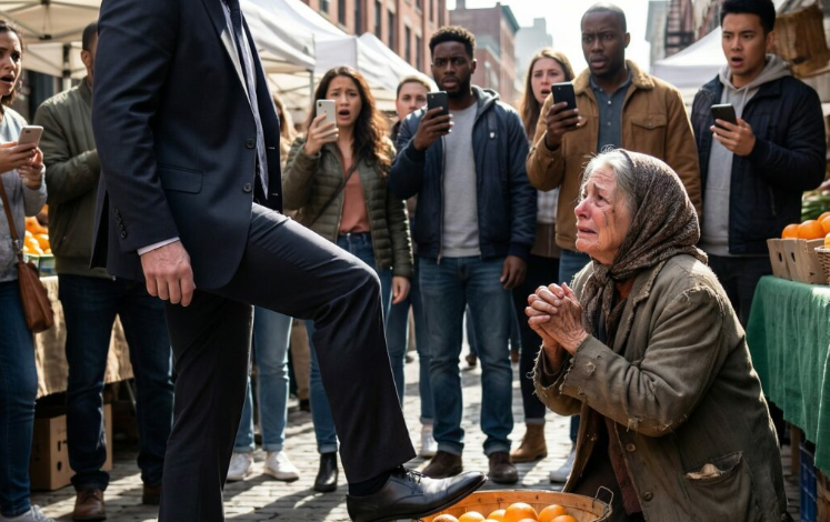 Wciąż słyszę swój głos rozbrzmiewający echem po zatłoczonym targu. „Odejdź ode mnie” – warknąłem, a mój wypolerowany but uderzył o jej zniszczony koszyk, podczas gdy ludzie wstrzymywali oddech. Upadła, szepcząc: „Przepraszam… Chciałam cię tylko zobaczyć”. Coś w jej oczach zamroziło mi oddech. Dlaczego tak bolała mnie pierś? Gdybym wiedział, kim ona naprawdę jest… czy odepchnąłbym ją – czy padłbym na kolana?