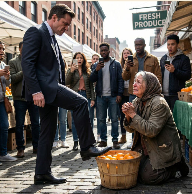 Wciąż słyszę swój głos rozbrzmiewający echem po zatłoczonym targu. „Odejdź ode mnie” – warknąłem, a mój wypolerowany but uderzył o jej zniszczony koszyk, podczas gdy ludzie wstrzymywali oddech. Upadła, szepcząc: „Przepraszam… Chciałam cię tylko zobaczyć”. Coś w jej oczach zamroziło mi oddech. Dlaczego tak bolała mnie pierś? Gdybym wiedział, kim ona naprawdę jest… czy odepchnąłbym ją – czy padłbym na kolana?