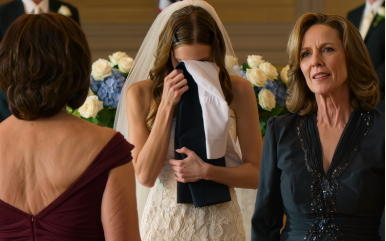 Na weselu mojej córki w eleganckiej sali balowej w Dallas, jej teściowa nagle dała jej mundurek pokojówki na oczach gości, mój zięć nawet się uśmiechnął i powiedział: „Idealnie pasuje, będzie jej potrzebny w domu”, moja córka wybuchnęła płaczem, a ja po prostu cicho wstałam, wyciągnęłam moje niebieskie aksamitne pudełko i powiedziałam: „A teraz otwórz prezent dla twojej mamy…”