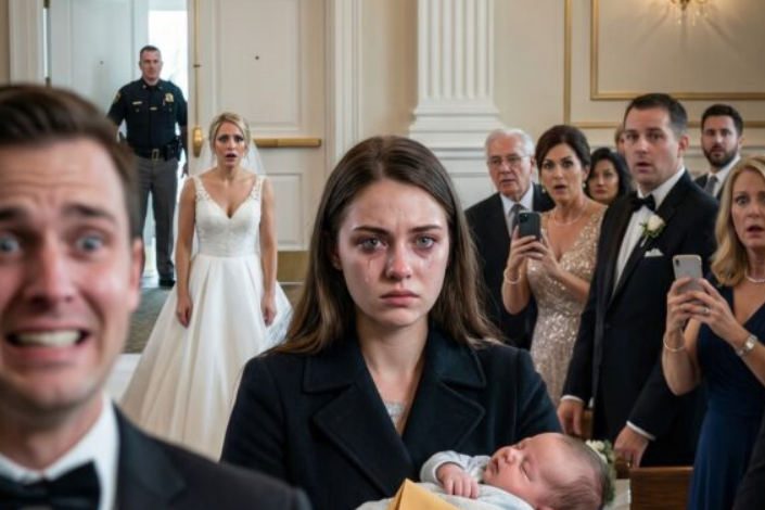 Sześć tygodni po tym, jak Mason wepchnął mnie i naszego noworodka w tę oślepiającą biel, jego głos wciąż mnie prześladował: „Dasz sobie radę. Zawsze przetrwasz”. Teraz stoję na tyłach jego lśniącego wesela, moje dziecko ciepłe przy piersi, a zapieczętowana koperta parzy mnie w dłoń jak ostrzeżenie. Mason odwraca się – widzi mnie – i jego uśmiech blednie. „Co ty tu robisz?” syczy. Pochylam się, szepcząc: „Daję ci to, o czym zapomniałaś… i odbieram to, co ukradłaś”. Wtedy muzyka cichnie – milknie. I wszystkie głowy odwracają się w moją stronę.