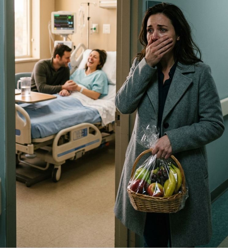 Mój mąż powiedział, że wyjechał „w podróż służbową” — ale kiedy poszłam do szpitala odwiedzić chorą przyjaciółkę, nagle usłyszałam jego głos dochodzący zza zamkniętych drzwi… To, co usłyszałam, sprawiło, że przeszły mnie ciarki.