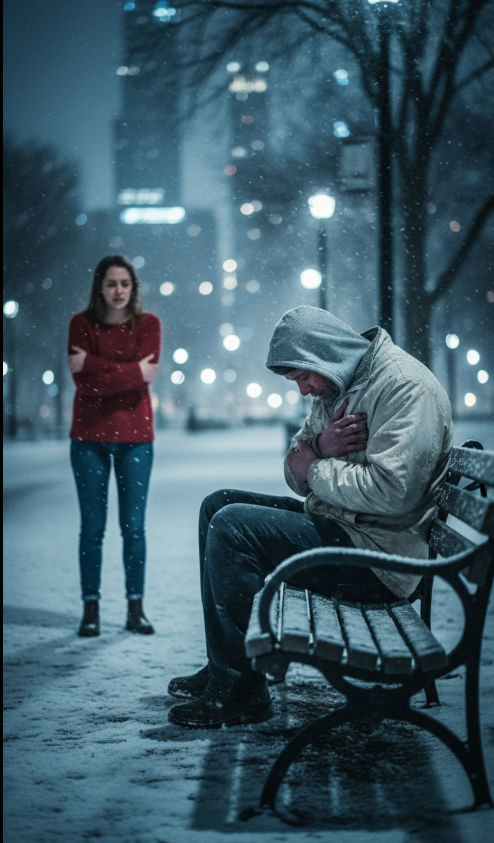 Zęby szczękały mi w szwach, gdy szczelniej owijałam się moim jedynym ciepłym płaszczem – aż zobaczyłam go na zamarzniętej ławce, drżącego, z sinymi dłońmi. „Weź go” – powiedziałam, wciskając mu płaszcz w ramiona. Wpatrywał się we mnie, jakby nie mógł uwierzyć, że dobroć wciąż istnieje. „Dlaczego to zrobiłaś?” – wyszeptał. Wzruszyłam ramionami. „Bo bardziej jej potrzebujesz”. Następnego ranka przed moim mieszkaniem zatrzymał się czarny samochód… i mężczyzna w garniturze zapytał o mnie po imieniu. Kim właściwie był ten „nieznajomy”?