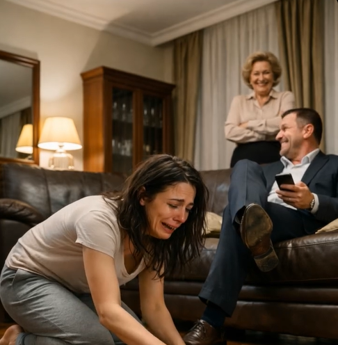 Mąż upokarzał żonę, każąc jej przynosić mu kapcie w zębach, jak psu, a teściowa stała obok i z uśmiechem przyglądała się wszystkiemu.