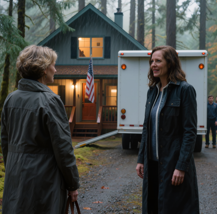 Po długim tygodniu w Seattle, jechałam z powrotem do Cedar Haven przez zimny deszcz Pacyfiku Północno-Zachodniego, a potem zamarzłam, gdy zobaczyłam, jak mój syn i synowa sprzątają dom, który zbudowałam własnymi rękami, ale nie wysiadłam z samochodu, tylko po cichu wsunęłam rękę do torebki