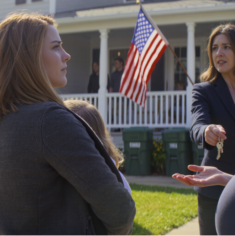 Stałam na podjeździe, trzymając dwójkę płaczących dzieci, patrząc, jak teściowa spokojnie wręcza klucze do mojego domu ciężarnej kochance mojego męża i uśmiecha się: „Ona zasługuje na to bardziej niż ty”. Nie krzyczałam. Nie płakałam. Po prostu ścisnęłam dłonie dzieci i skinęłam głową. Cała jego rodzina cieszyła się, myśląc, że jestem spłukana… ale jest coś, co ukrywałam przez osiem lat, i ten uśmiech wkrótce stanie się ich najbardziej prześladującym wspomnieniem.