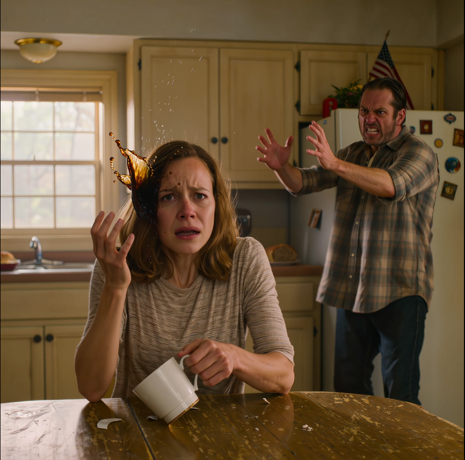 Tego ranka przy śniadaniu powiedziałam tylko, że nie oddam swojej karty kredytowej siostrze mojego męża, żeby mogła zająć się kolejną ze swoich „awaryjnych spraw”, a on odpowiedział, ciskając mi w twarz gorącą kawą i mówiąc coś chłodniejszego niż oparzenie: „Będzie tu dziś po południu, oddaj jej swoje rzeczy albo wynoś się z domu” — wyszłam zaraz potem, a kiedy wrócili, ich twarze mówiły, że przegapili coś bardzo ważnego.