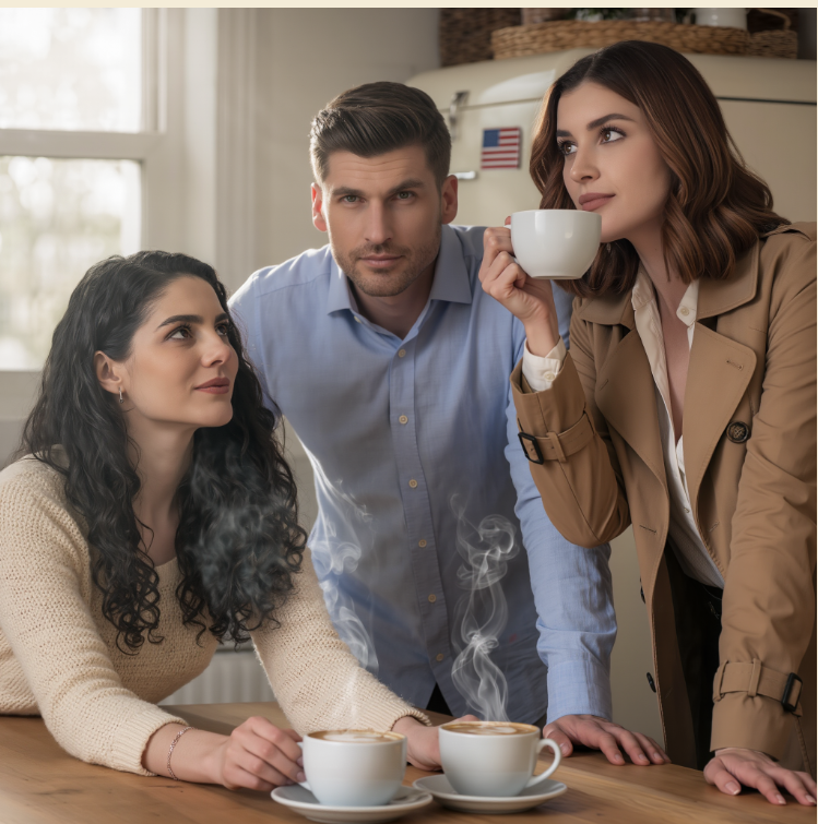 Mąż podał mi kubek kawy, który pachniał… dziwnie. „Zrobiłem ci specjalną kawę, kochanie” – powiedział, uśmiechając się zbyt szeroko. Odwzajemniłam uśmiech: „Taka słodka”, a kiedy moja bratowa zaczęła swoje zwykłe drobne upokorzenia, spokojnie odstawiłam kubki i zamieniłam je miejscami, jakby nic się nie stało. Trzydzieści minut później cała sala się zmieniła – straciła pewność siebie, mąż zbladł, a ja uświadomiłam sobie, że ten dziwny zapach nigdy nie był przypadkiem. To było ostrzeżenie.