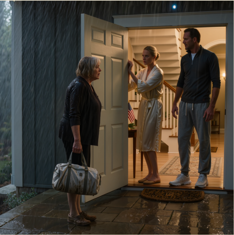 Mój dom został zalany podczas burzy, a ja poszedłem do rezydencji mojego syna przemoczony i ubłocony, prosząc, żeby pozwolił mi zostać na chwilę, ale synowa zablokowała mi drzwi: „Fuj, zniszczysz mi białe dywany. Idź do schroniska”. Zatrzasnęła mi drzwi przed nosem, zadzwoniłem do niespokojnego chłopaka, którego przygarnąłem, gdy miał 16 lat – i pojawił się konwój wojskowy, jakby wybrali niewłaściwą osobę do prowokacji.