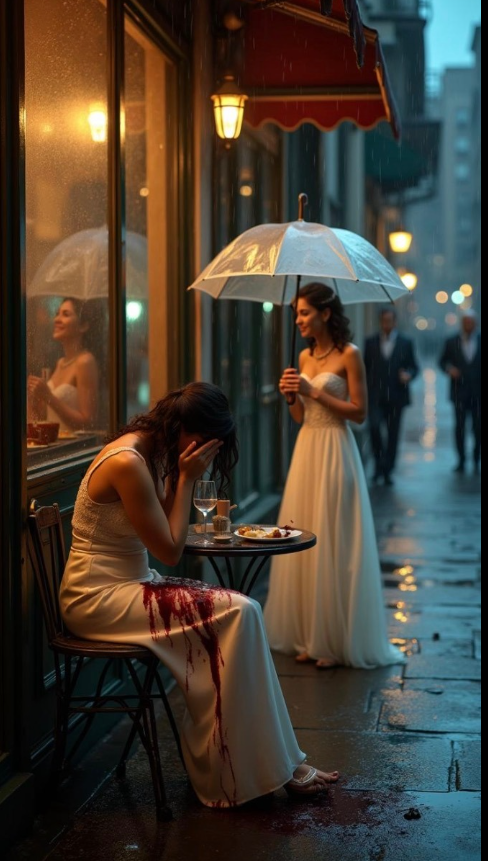 Posadzili mnie na zewnątrz, w deszczu, na ślubie mojej siostry — to, czego dowiedzieli się o moim mężu, zmieniło wszystko