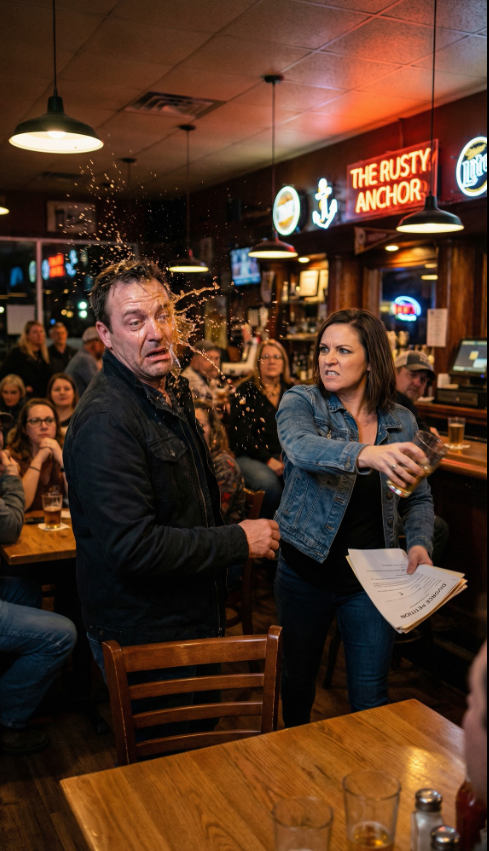 Nigdy nie sądziłem, że moje życie może się roztrzaskać od jednego kieliszka whisky. Emma wpadła do baru z płonącym wzrokiem. „Dość, Danielu”. Cisnęła mi w twarz drinkiem – zimnym, palącym – i rzuciła papiery rozwodowe na ladę. „Podpisz. I nie wracaj do domu”. W pomieszczeniu zapadła cisza, a mój długopis zadrżał. Pobiegłem do kumpli od kieliszka. „Tylko jedna kanapa… jedna przysługa”. Drzwi zatrzasnęły się. Telefony zgasły. Wtedy wujek wręczył mi kartę. „Milion”, powiedział. „Użyj go na odbudowę… albo utoń na dobre”. Rok później wróciłem w garniturze, kładąc mu na stole dwa miliony. „Zarobiłem. Dziękuję”. Nie uśmiechnął się. Wyszeptał: „To nigdy nie było moje… ani twoje”. Krew mi zamarła. „Co masz na myśli?” Pochylił się. „Emma sprzedała dom. Samochód. Wszystko. Dała mi pieniądze… żeby cię uratować, nie mówiąc ci o tym”. Nie mogłem oddychać. Pobiegłam do restauracji, w której pracowała, serce pękało mi z każdym krokiem. „Emmo, proszę… Przepraszam. Nie zasługiwałam na ciebie”. Spojrzała w górę, zmęczona, ale opanowana. „Zrobiłam to”, mruknęła, „bo wciąż wierzyłam w mężczyznę, którego pochowałaś”. A gdy wyciągnęła do mnie rękę, jedno przerażające pytanie uderzyło mnie jak kolejny cios – czy miłość naprawdę potrafi wybaczyć… co musiała zniszczyć, żeby cię uratować?